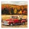 Fall Red Truck Highland 16" x 16" Canvas Wall Art